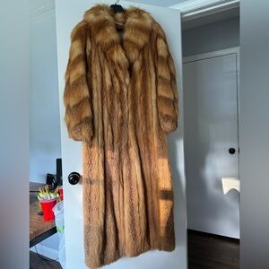 Authentic fox fur coat